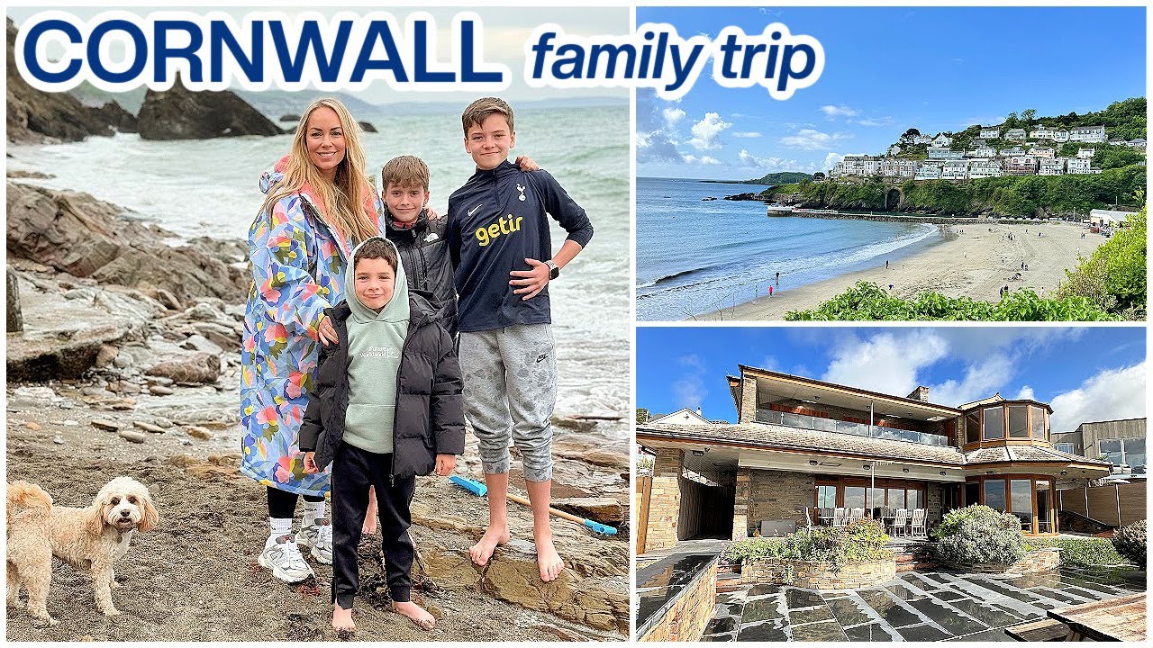 FAMILY TRIP! Come with us to Cornwall, Dogs first holiday, Beach days + Exploring 🌊