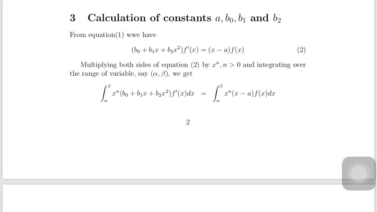 Pearsonian Family of Distributions 2