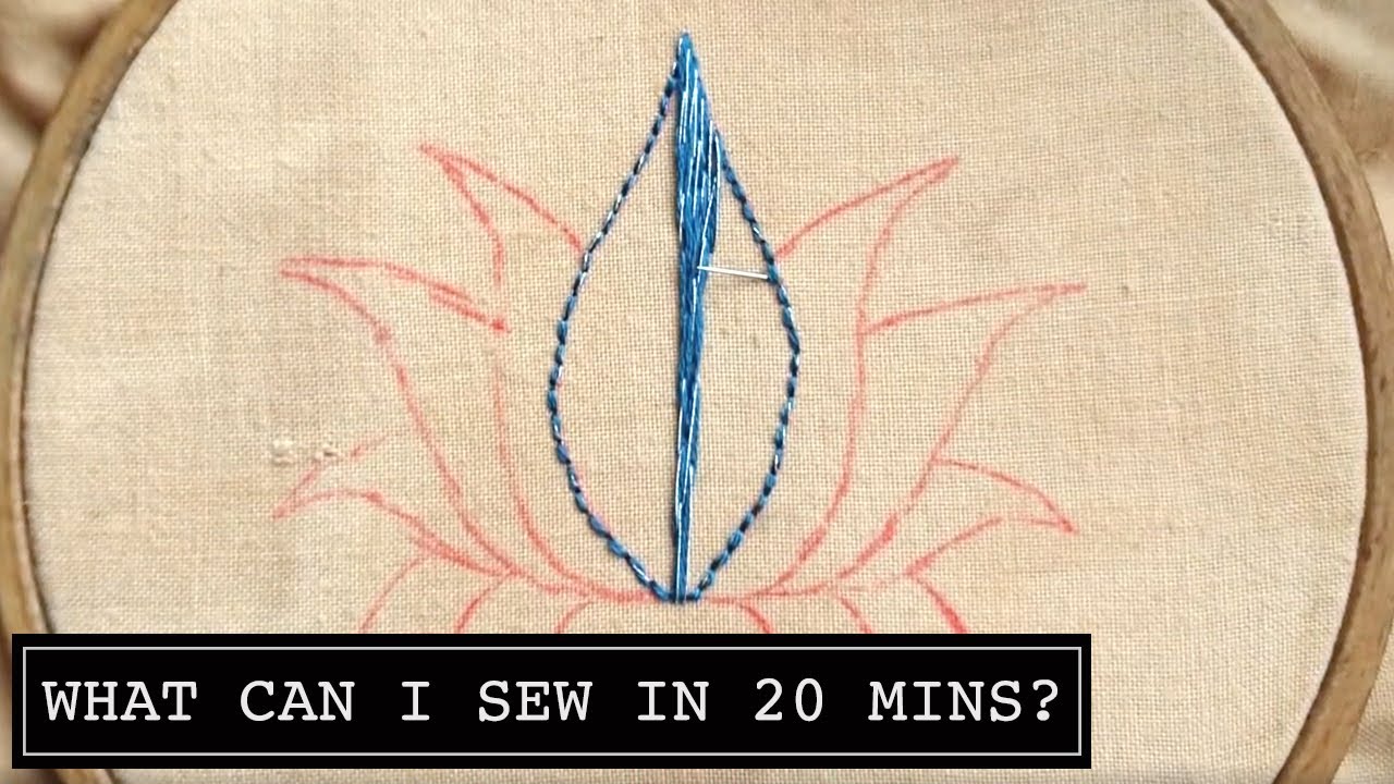 Day 1 What Can I Sew in 20 Minutes? Lotus Flower Online Hand Embroidery Class