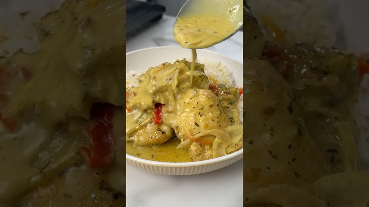 😮 Coconut curry cod on a BUDGET! #cooking #caribbeancooking