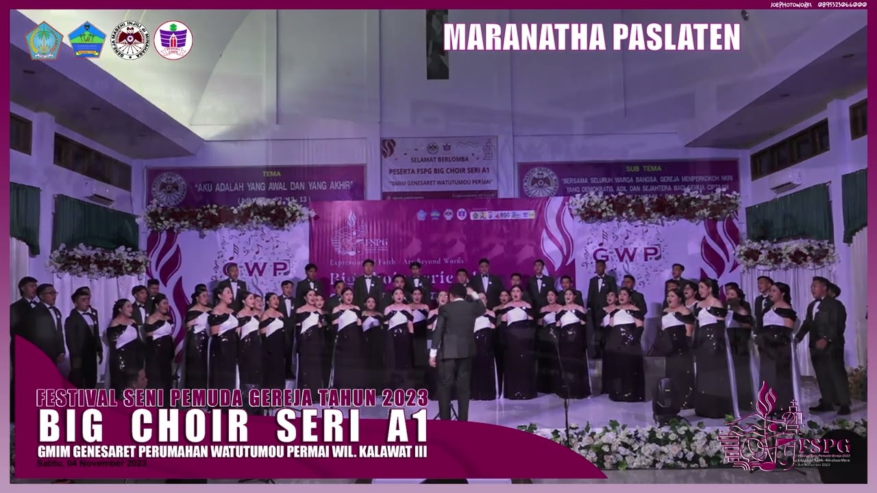 Maranatha Paslaten Youth Choir | Ave Maria Gratia Plena (Josu Elberdin) |FSPG 2023 Big Choir Seri A1