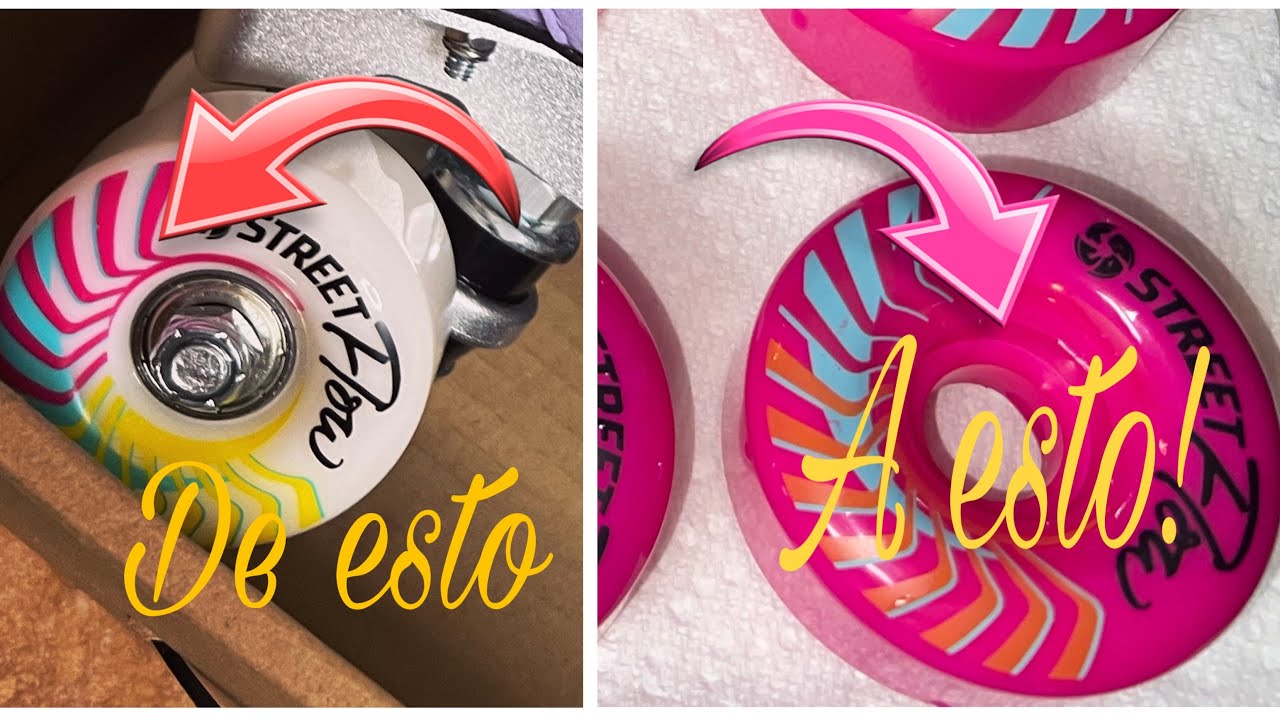 Como te&ntilde;ir rueda de patines! Dye skates wheels!
