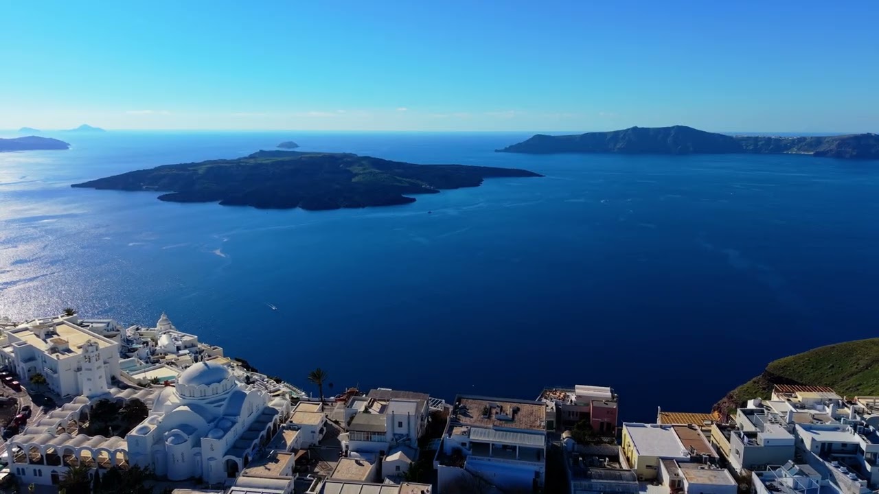 Σαντορίνη: Τα Φηρά από ψηλά | Fira, Santorini 4K Cinematic Drone
