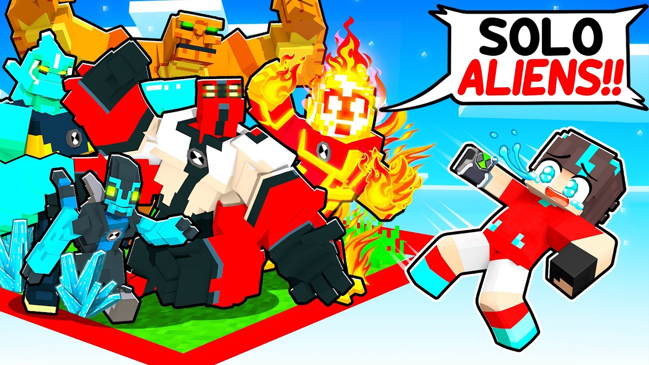 Sobreviví en UN BLOQUE de BEN 10 en Minecraft!👽😨 | Misaki Gamer