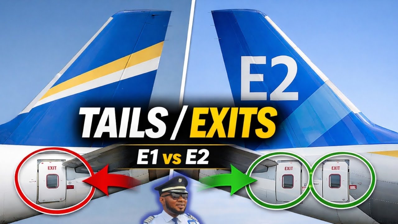 HOW TO SPOT AN E195-E2 VS E1: VERTICAL STABILIZER & EMERGENCY EXITS