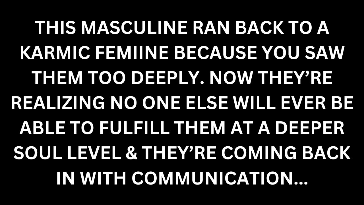 This masculine ran to a karmic feminine but now they're regretting it... [Divine Feminine Reading]