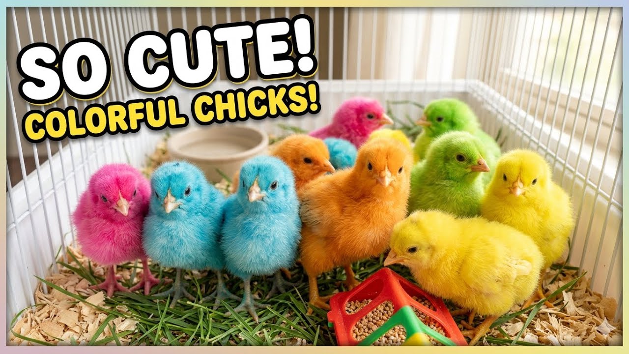 Colorful chicks, these little ones are so cute.