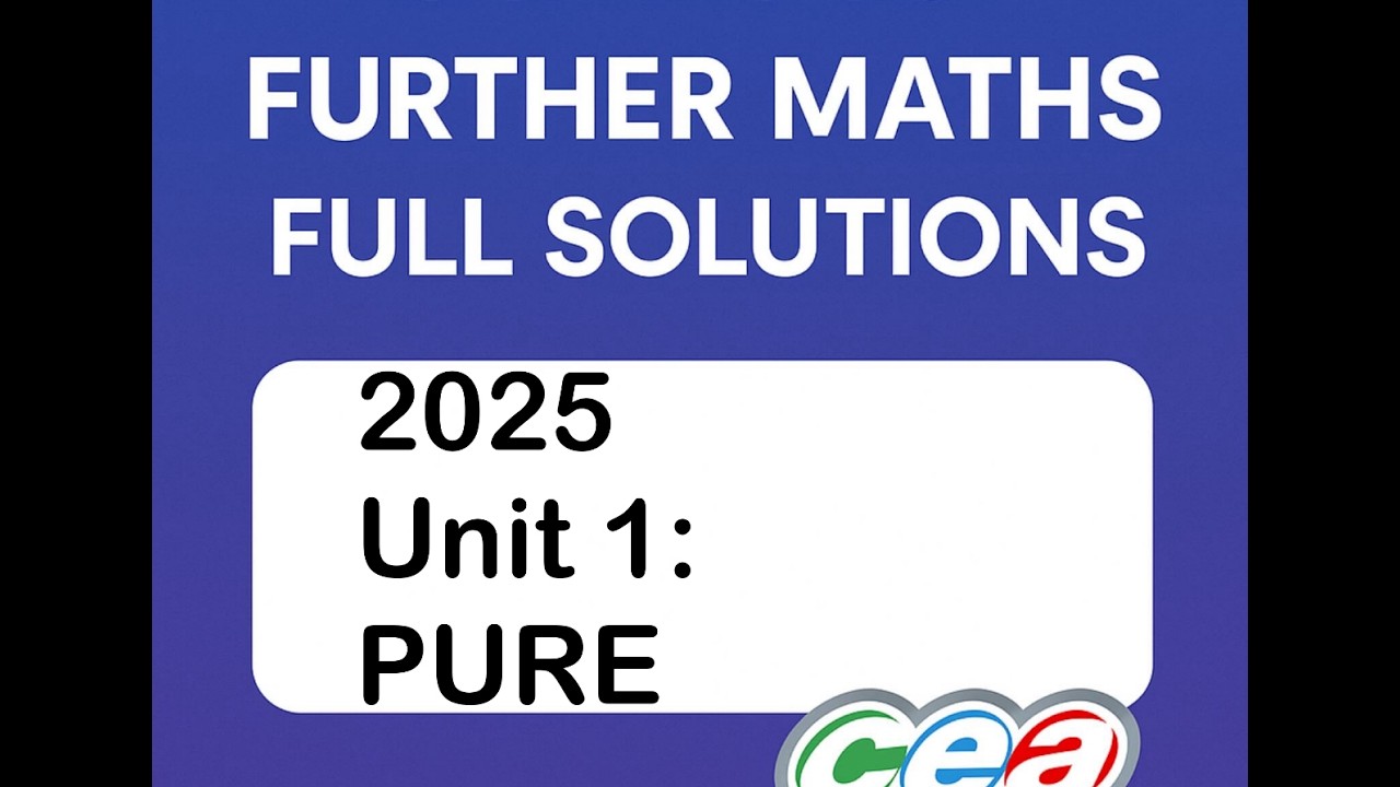 GCSE FURTHER Maths Unit 1 2025 Full Solutions