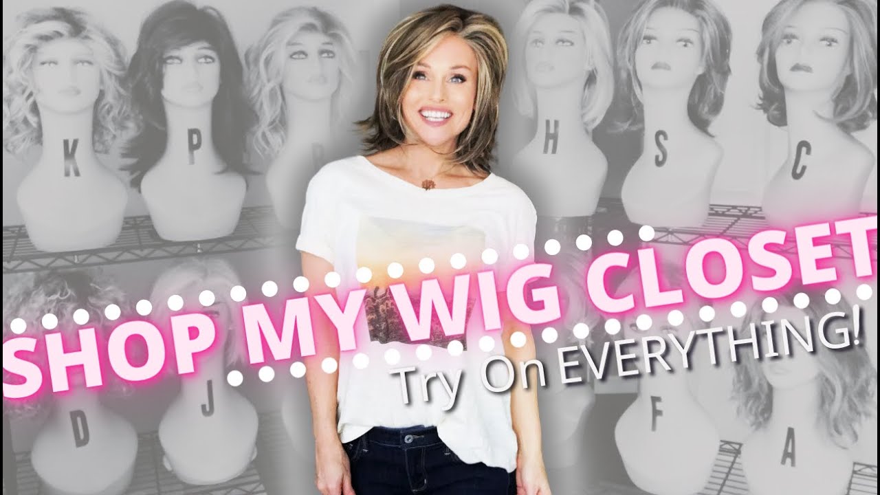 SHOP MY WIG CLOSET! Let's TRY THEM ALL ON!! | 13 WIGS & 7 BRANDS! | SEE REDS, BRUNETTES & BLONDES!