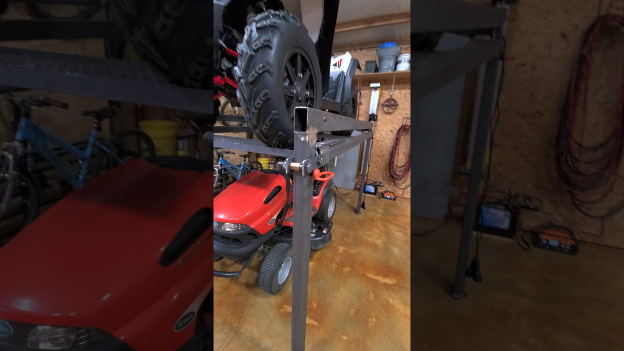 ATV  Storage lift rack DIY part 1 ( Polaris Scrambler 1000]