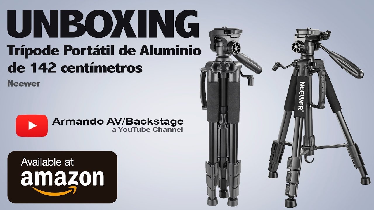 Neewer Tr&iacute;pode port&aacute;til de Aluminio de 142 cent&iacute;metros. UNBOXING