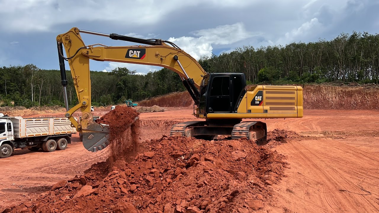 มาดูรถขุดขนาด36ตัน  CAT 336 NextGen ใส่ฟันแหลม เจาะดินลูกรัง