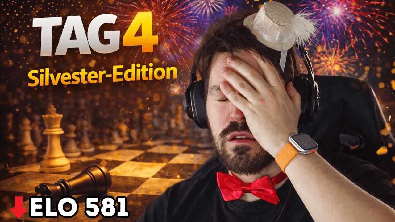 TAG 4 – Täglich Schach bis ELO 1500 📉♟️– SILVESTEREDITION | 15+10