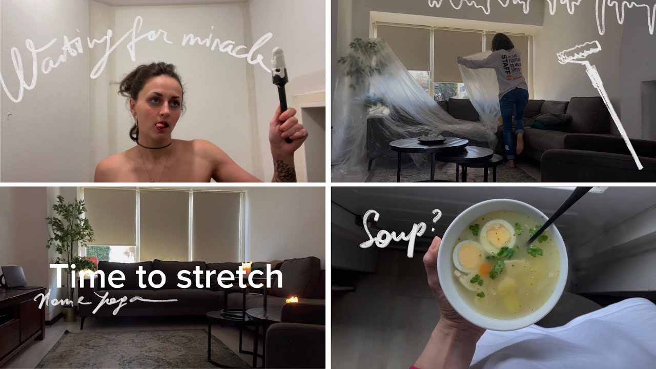 How am I doing in here | Painting, Stretching & Cooking