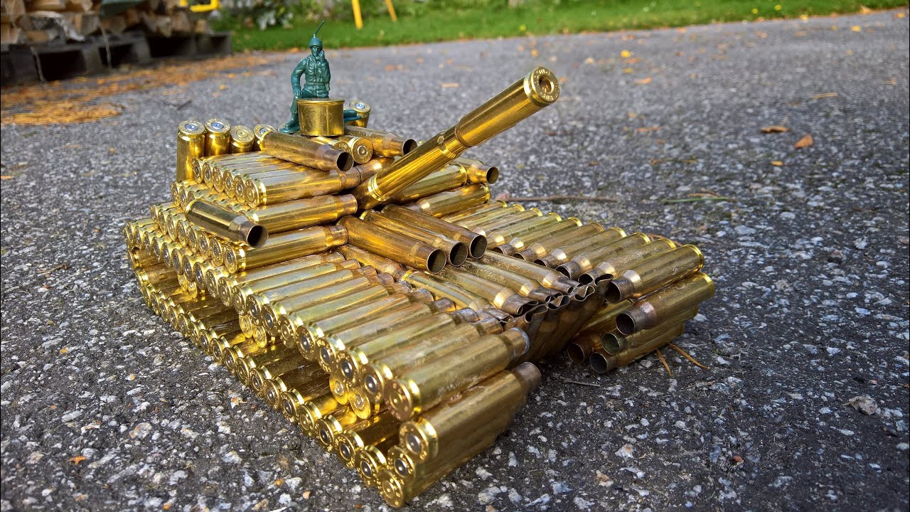 Making a Tank from Scrap Bullet Shell | DIY Bronze Tank from Scrap Cartridges