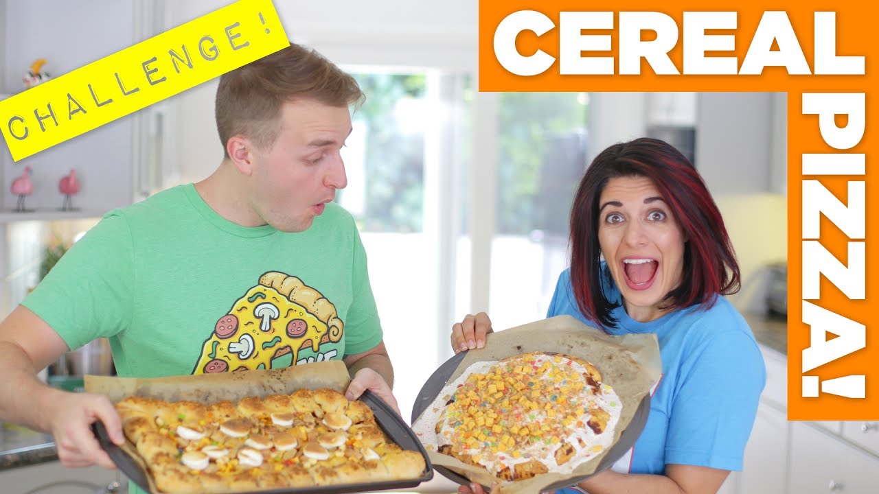 Cereal Pizza CHALLENGE! – Eat The Pizza! #4