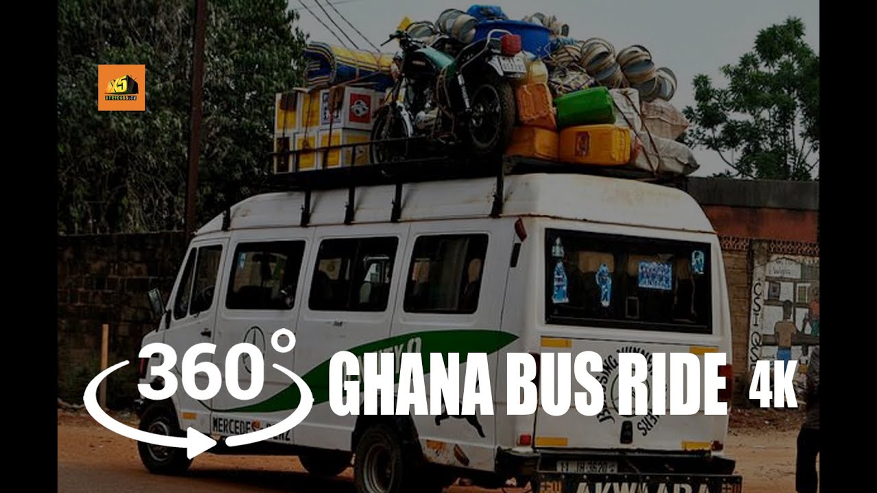 VR 360 Video of Ghana Bus Ride Accra 4K Virtual Reality