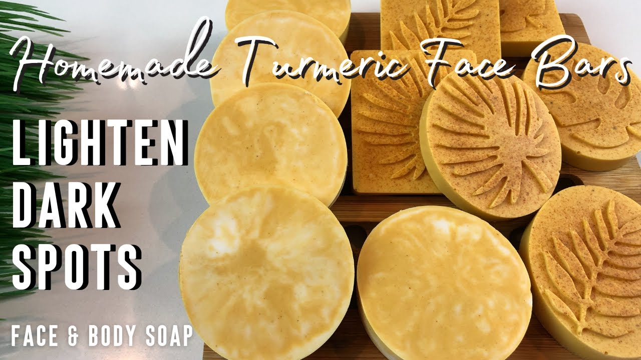 HOW TO Make TURMERIC SOAP at HOME | Fade DARK SPOTS Face and Body Cleanser