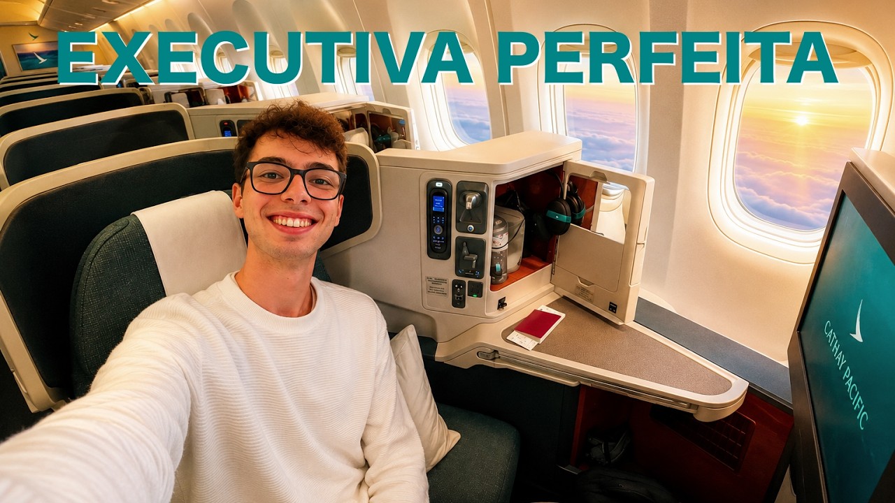14 HORAS na EXECUTIVA da CATHAY PACIFIC no Boeing 777 | Hong Kong - Paris