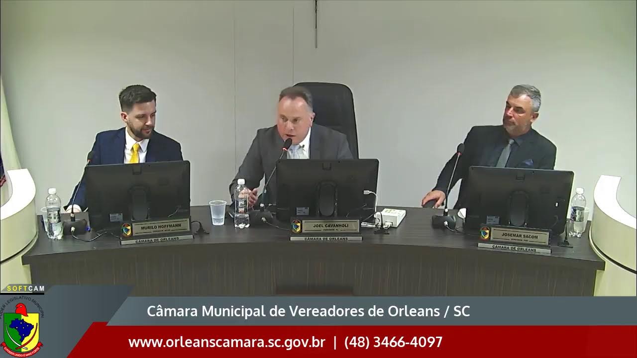 Sessão de Eleição e Sessão Ordinária 15/12/2025 - Câmara de Vereadores de Orleans