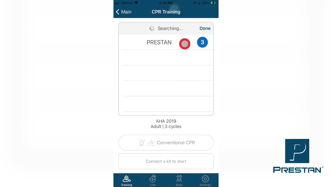 Training with the PRESTAN CPR Feedback App