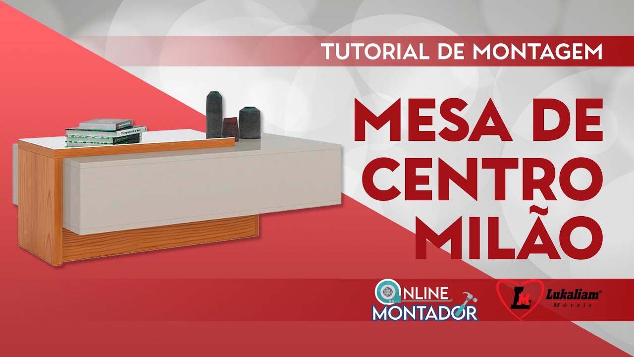 Como montar mesa de centro|  Mesa de Centro Milão Lukaliam Móveis
