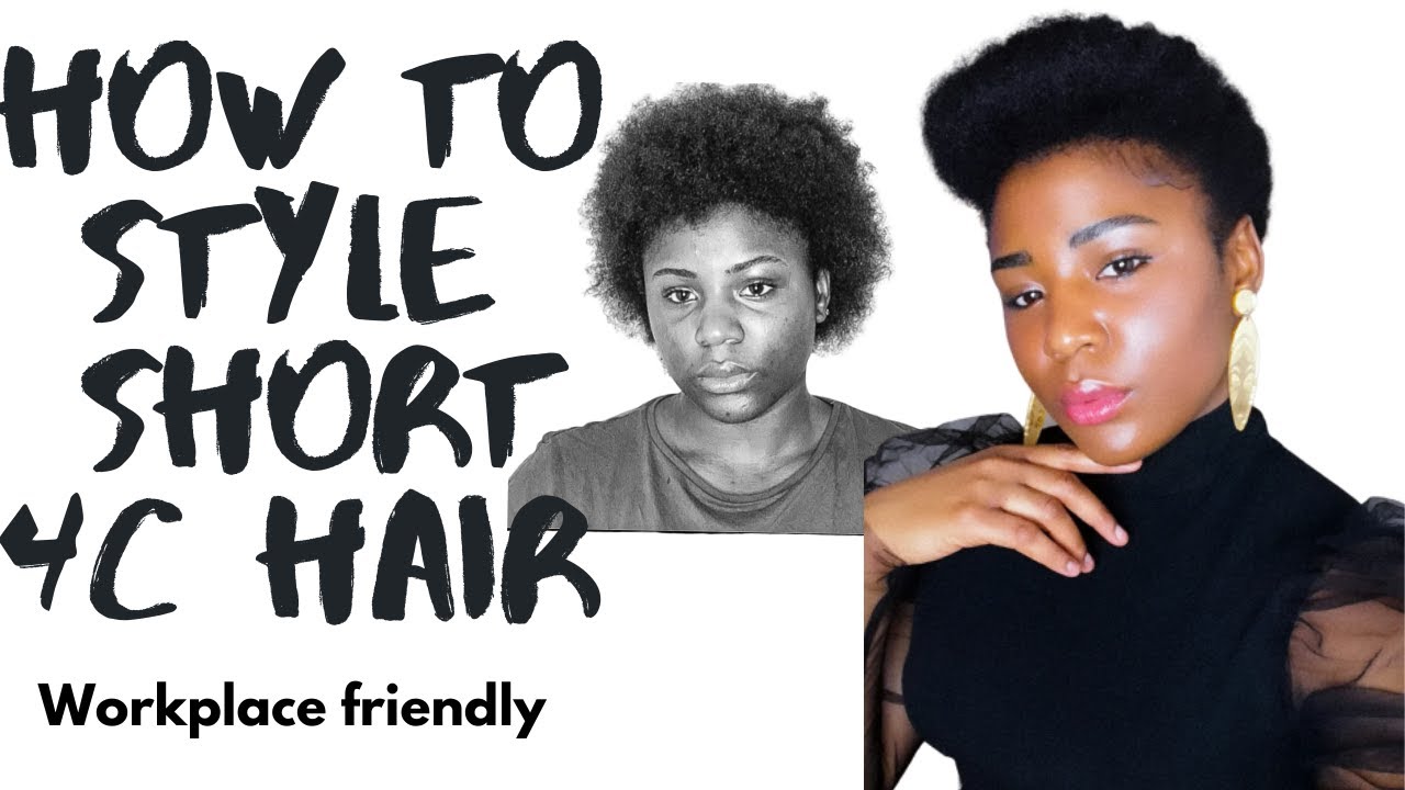 5 MINUTES EASY NATURAL HAIRSTYLE FOR SHORT 4C HAIR | Protective style Journey with Izy