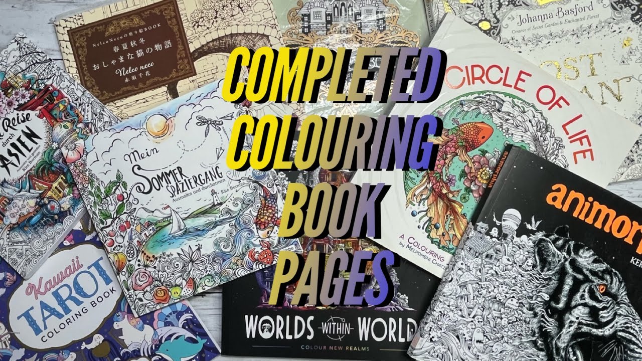 Completed Colouring Book Pages