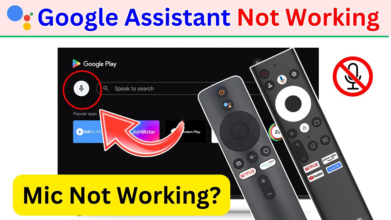 Tv Google Assistant Not Working | Google Tv Microphone Not Working Problem Solved