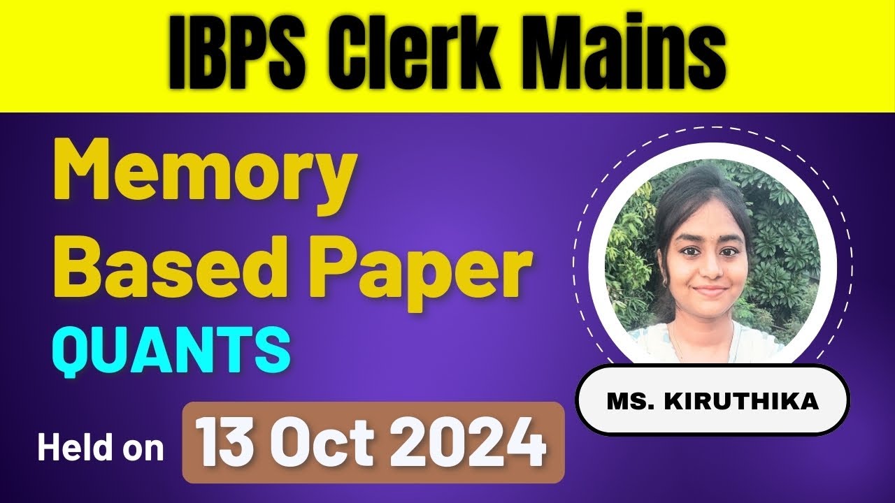 IBPS Clerk Mains 2024 Memory based Exact Questions | Asked real exam questions #ibpsclerkmains2024