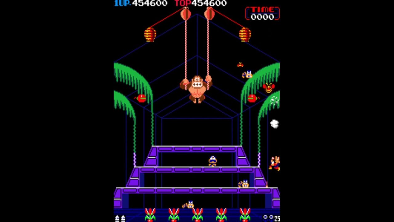 [Arcade FWR] Donkey Kong 3 ドンキーコング- Hardest Difficulty, 5 lives only - 674,900