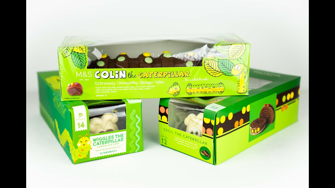 Colin the Caterpillar - M&S - 2021 - Cake (UK) | 4K ASMR Unboxing | Apertology