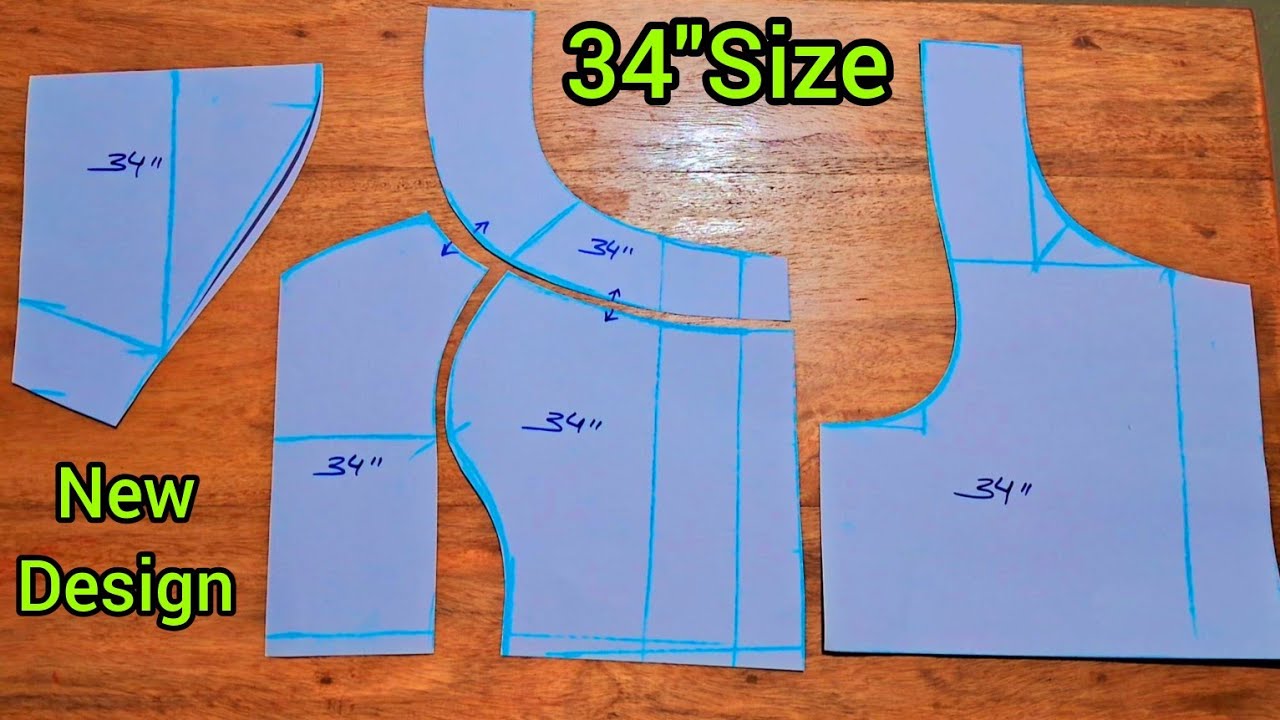 New Style princess cut blouse cutting सबसे आसान तरीका से // 34