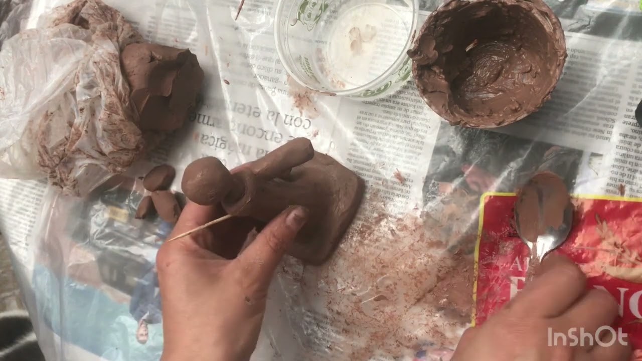 ESCULTURA EN ARCILLA FÁCIL PARA NIÑOS (estatua y busto)