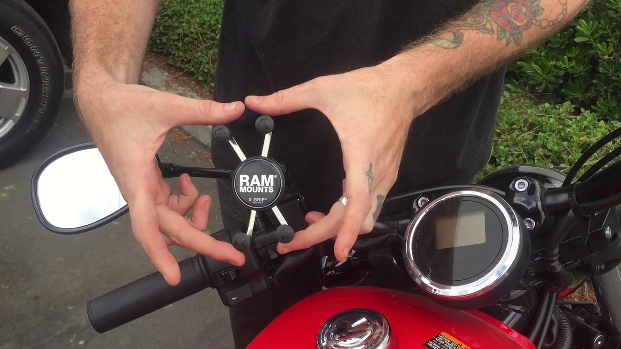 RAM Mount X-Grip Tough Claw Motorcycle Phone Mount