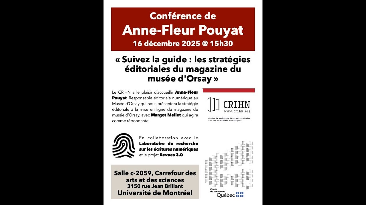 Conférence de Anne-Fleur Pouyat (Musée d’Orsay)
