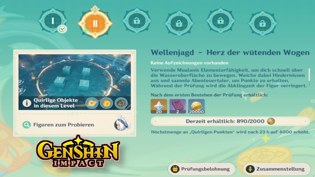 Genshin Impact - Quirlig-bebende Arena II, Wellenjagd - Herz der wütenden Wogen🔥