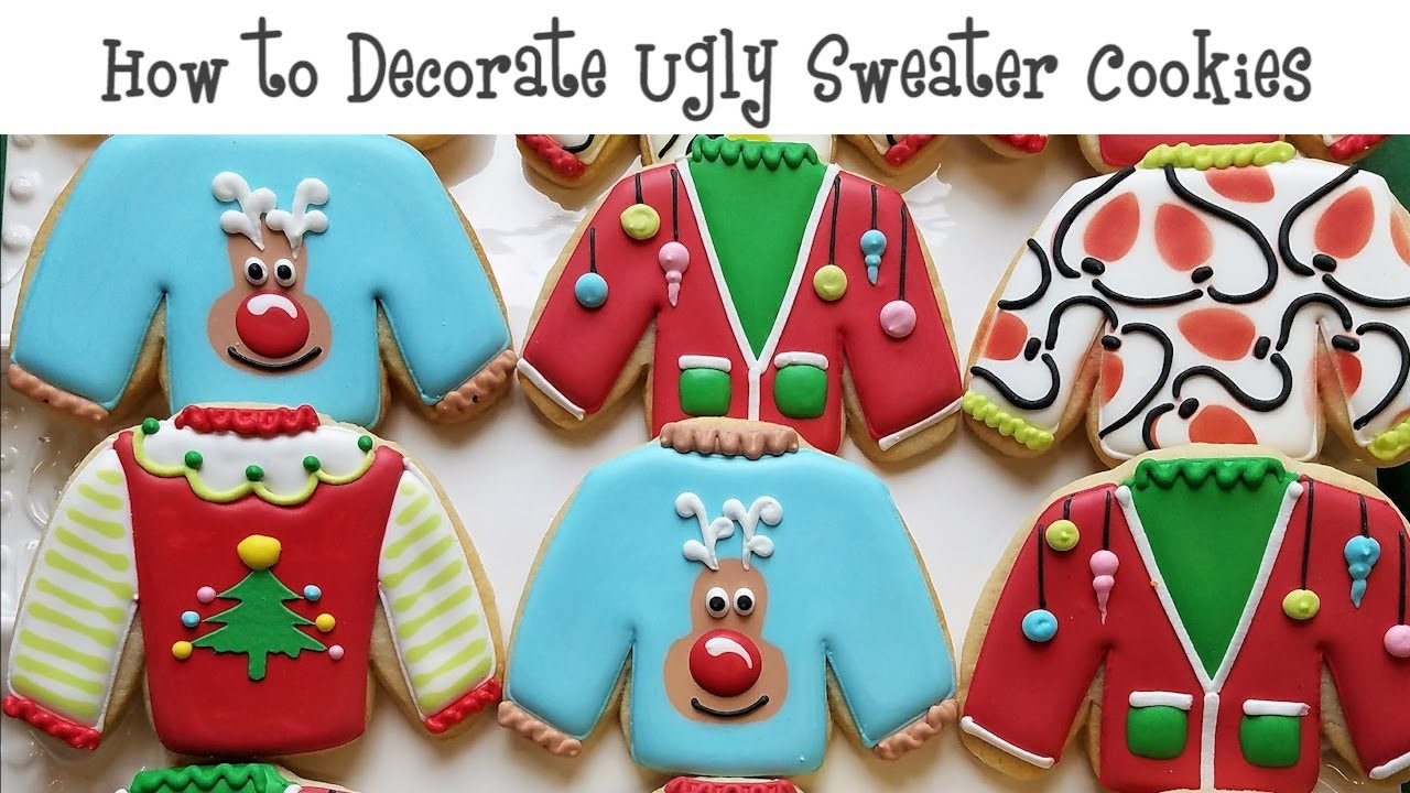 How to Decorate Ugly Sweater Cookies