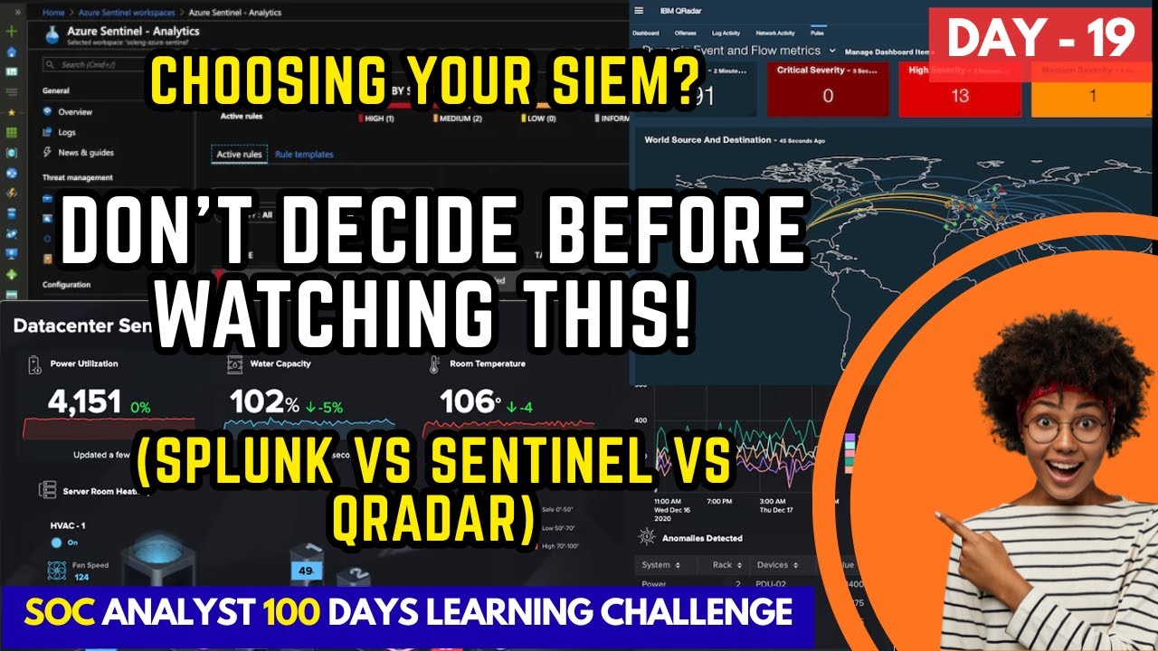 Day 19 | Splunk vs Microsoft Sentinel vs IBM QRadar &mdash; SIEM Tools Compared | Best SIEM Tool for SOC