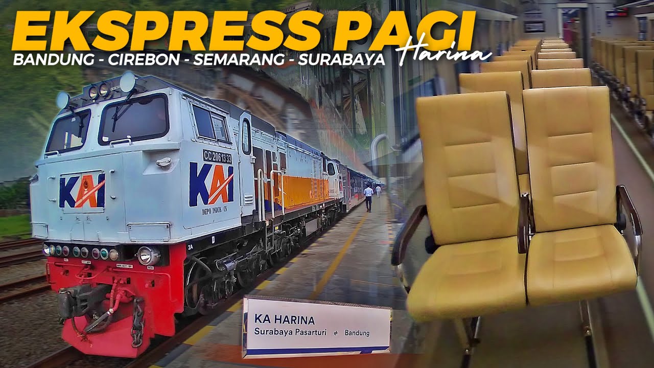 OPSI BARU KERETA BANDUNG - CIREBON, BISA LIHAT PEMANDANGAN😍 Trip Naik Kereta Api Harina Pagi