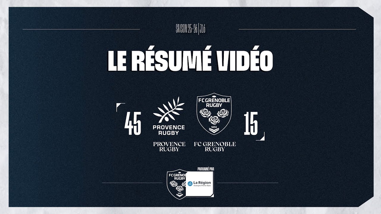 Le résumé vidéo | PR - FCG | J16 | 25 - 26