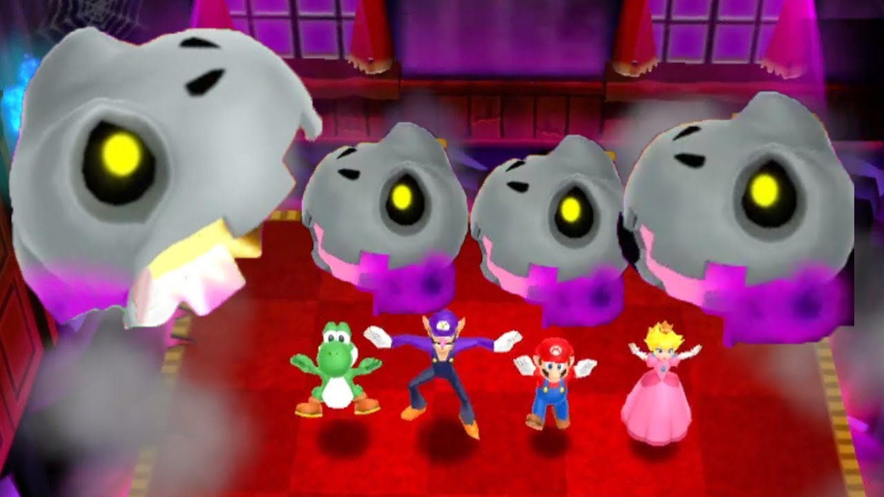 Mario Party Island Tour - Minigames - Yoshi vs Waluigi vs Mario vs Peach (Master Cpu)