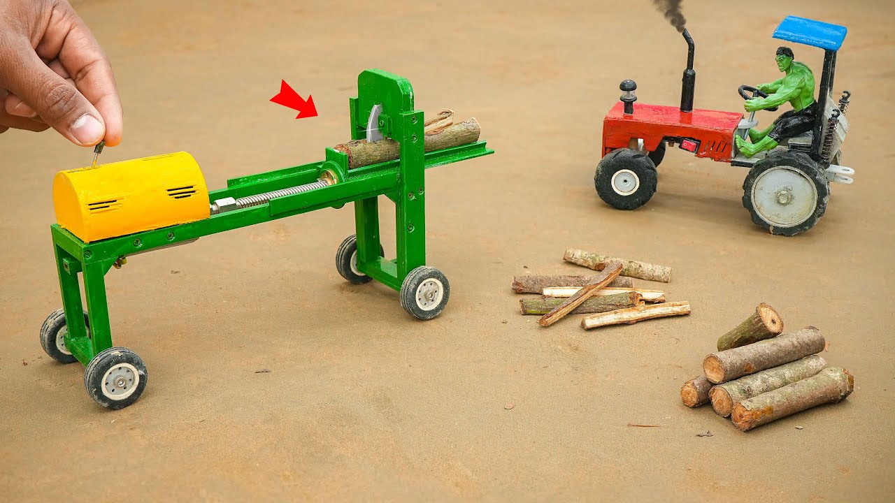 Diy Mini Wood Chopping Machine | DIY Engineering  Science Project @sanocreator