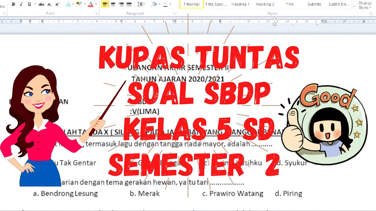 Kupas Tuntas Soal SBDP kelas 5 SD Semester 2