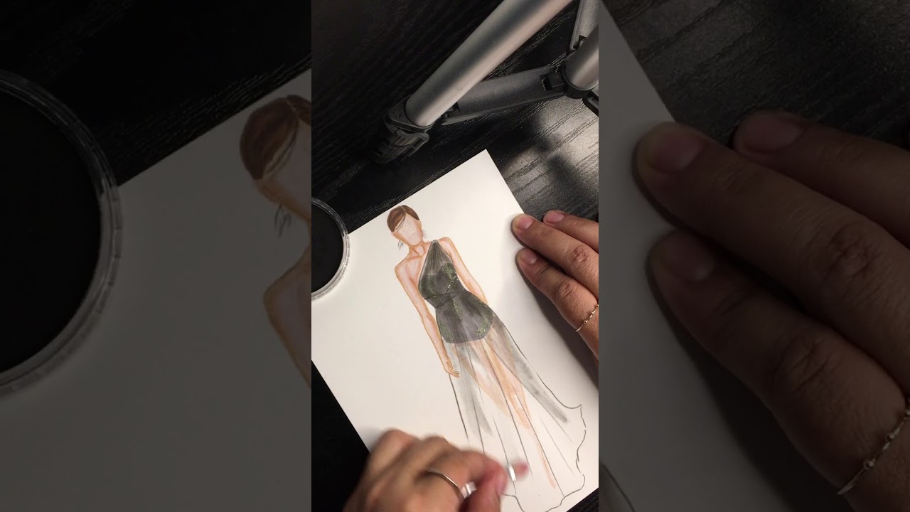 خامة الشيفون/رسم وتلوين خامة الشيفون الساده مع المدربه زينه