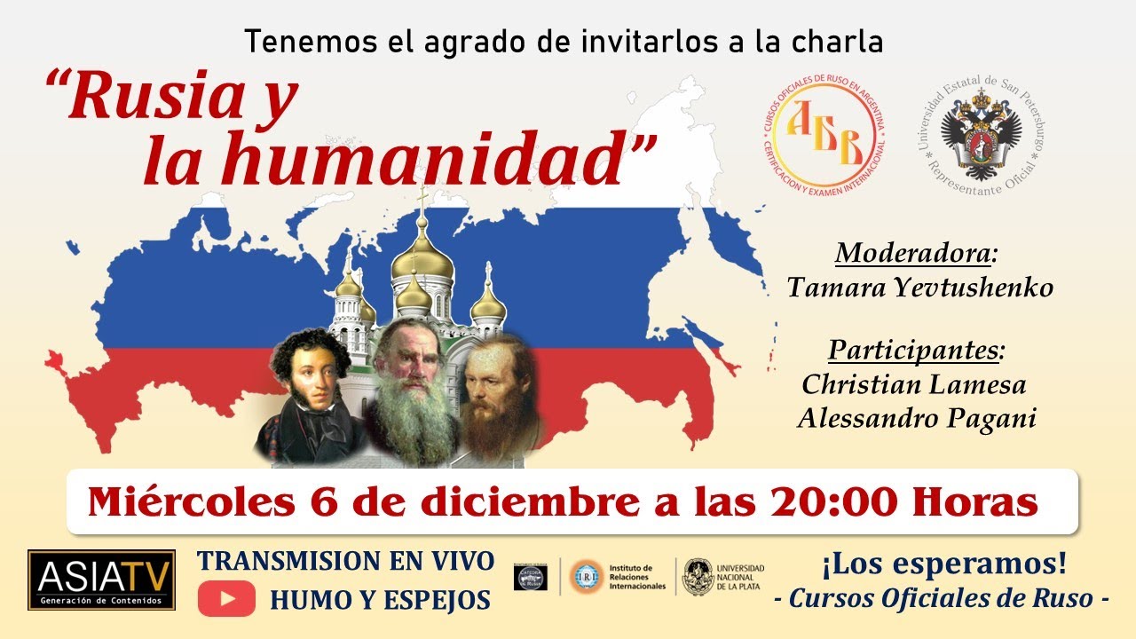 Rusia y la Humanidad. Tamara Yevtushenko, Alessandro Pagani y Christian Lamesa.