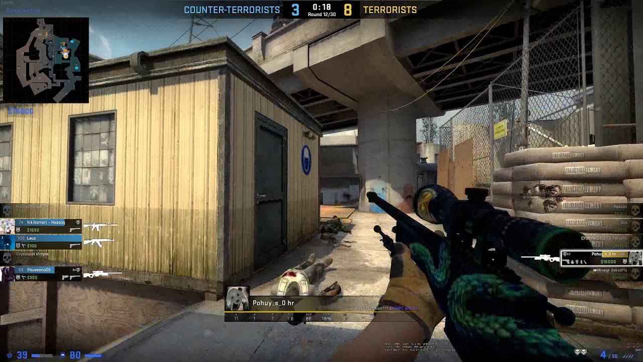 Ace with awp, 1v4