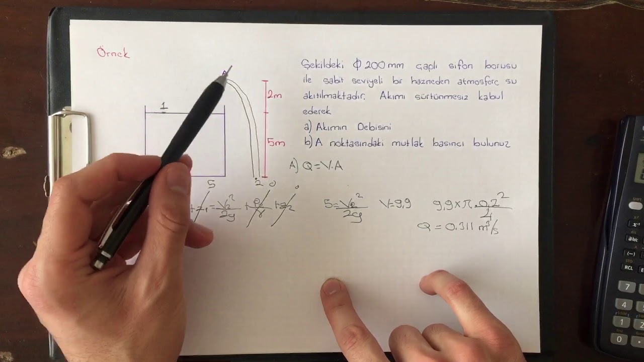Hidrolik-Süreklilik ve Bernoulli Denklemleri Örnek 1