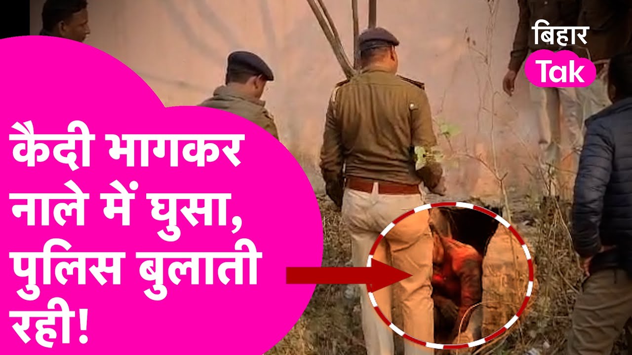 Darbhanga Viral News: Police की गिरफ्त से भागा गुड्डू जा घुसा नाले में, ऐसे निकला बाहर | Bihar Tak