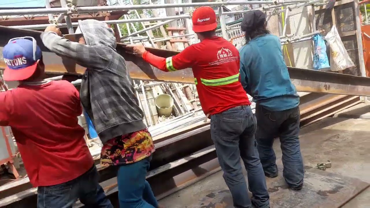 I beam installation  mano mano naira aming gamit.